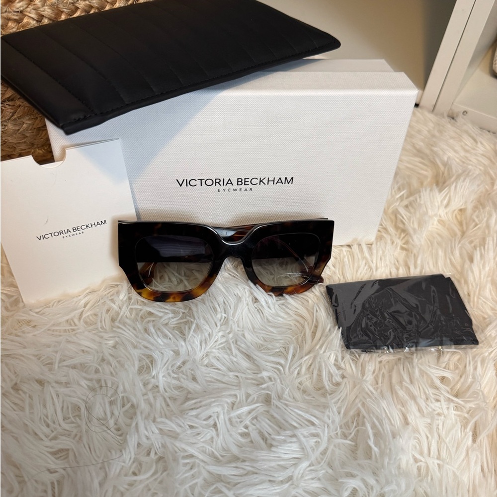 Victoria Beckham Black and Tortoise Sunglasses